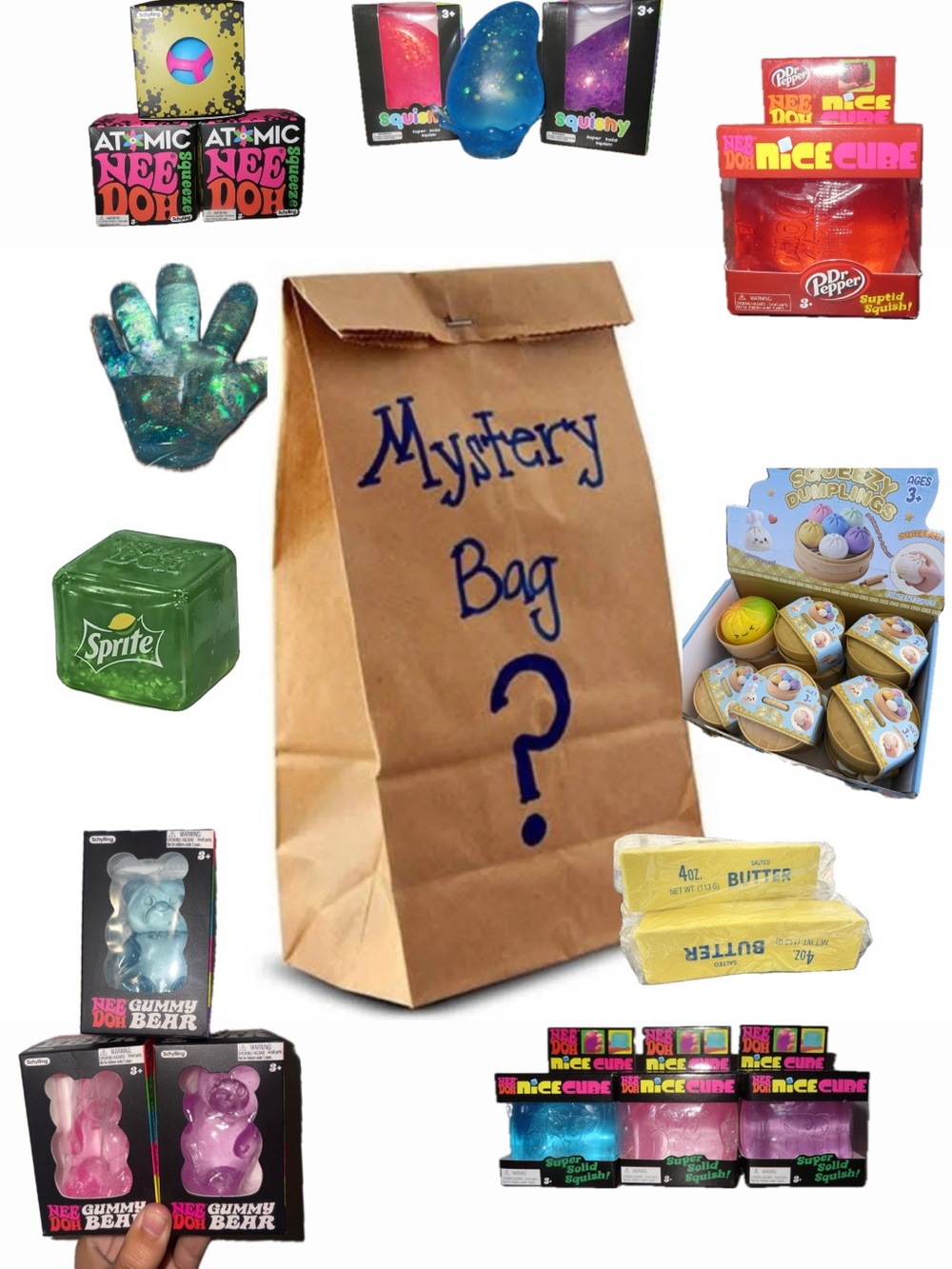 Mystery Bag Party Surprise - Assorted Needohs & Squishies